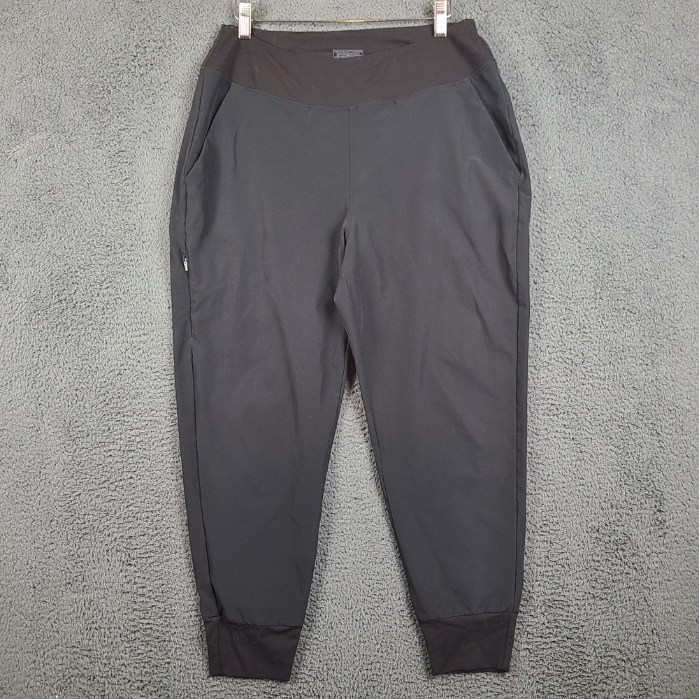 Patagonia Happy Hike Studio Pants Womens Large Black Joggers 21218 FA24